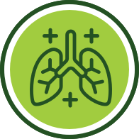 icon showing lungs to indicate ability to breathe and move easier
