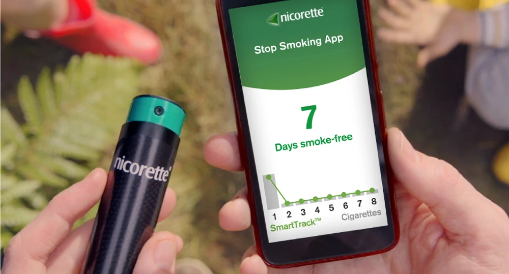 NICORETTE QuickMist SmartTrack™ Nicotine Mouth Spray with Nicorette Stop Smoking App