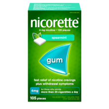 NICORETTE® Smoking Cessation Gum, spearmint, 4mg, 105 pieces
