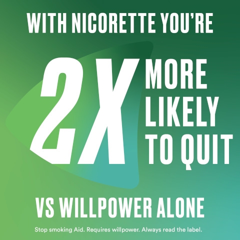 With NICORETTE® You're 2X More Likely to Quit Vs Willpower Alone