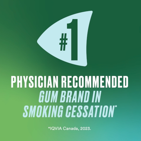 NICORETTE® is the Number One Physician Recommended Gum Brand in Smoking Cessation